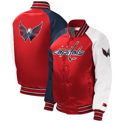 Starter White Philadelphia Eagles Throwback Warm Up Pitch Satin Full-Snap Varsity Jacket