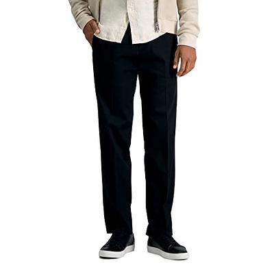 Haggar Men's Premium No Iron Khaki Flat Front Pant Straight Fit HC10889 