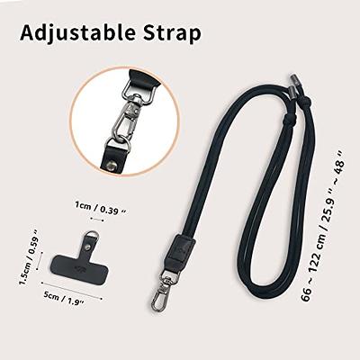 ekax Adjustable Nylon Strap with PU Leather Clip, Universal Cell Phone  Lanyard, Neck Hanging & Crossbody