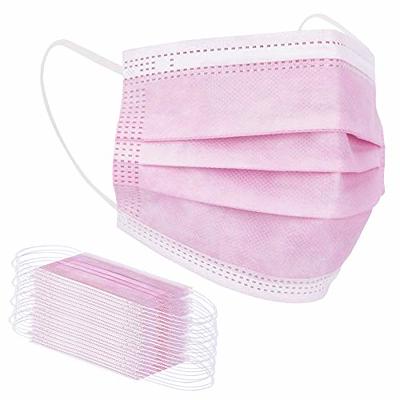 Borje Pink Disposable Face Mask 100 Pcs Pink Face Masks 3 Ply