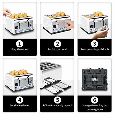 Black Decker 2 Slice Toaster Toast Bagel Frozen Defrost Waffle Silver -  Office Depot