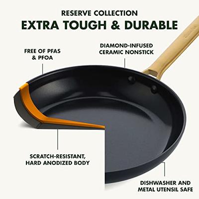 Reserve Ceramic Nonstick 12 Frypan with Helper Handle and Lid | Twilight  with Gold-Tone Handles