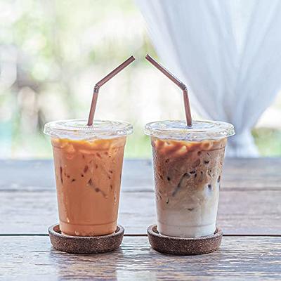 25 Pack] 16 oz Cups  Disposable Iced Coffee Plastic Cups with Sip