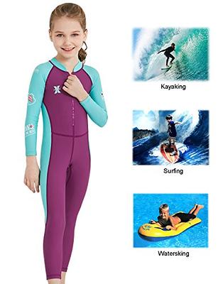 Womens One Piece Wetsuit Girls Long Sleeve Thermal Swimsuit