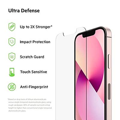 Belkin ScreenForce TemperedGlass Treated Screen Protector for iPhone 15 Pro  Max - Slim & Scratch-Resistant - Includes Easy Align Tray for Bubble Free  Application 