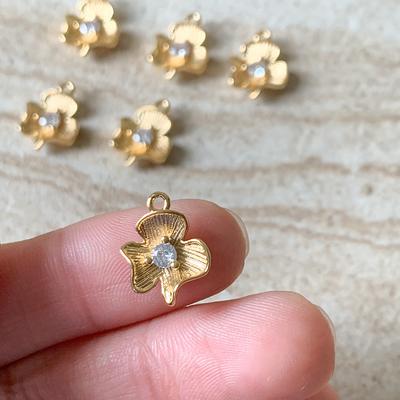 14x18mm 24K Shiny Gold Plated Enamel Star Charms, Necklace Charms