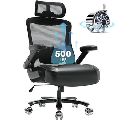 Dropship High Back Office Chair With Lifting Headrest, Adjustable