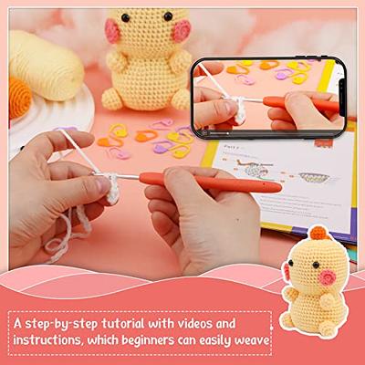 JNENERY Crochet Kit for Beginners, DIY Crochet Animal Kit, Cute Animal Kit  for Kids Dinosaur Starter Pack with Yarn Balls, Crochet Hooks, Knitting  Stitch Markers, Needles, Instructions for Beginners - Yahoo Shopping