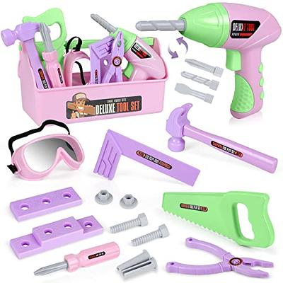 POFJOEQ Kids Tool Bench with Electric Drill, Transformable Tool Set, Build  Your Own Toy Tool Box-90PC Realistic Tools and Accessories