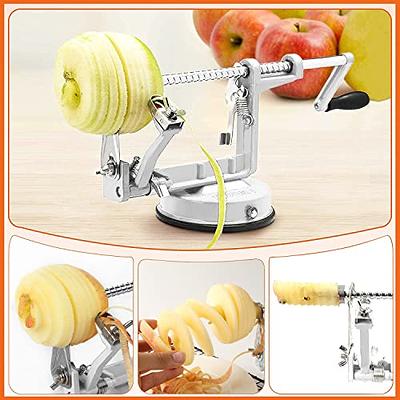 Apple Peeler Corer, Long lasting Chrome Cast Magnesium Alloy Apple Peeler  Slicer Corer with Stainless Steel Blades and Powerful Suction Base for  Apples and Potatoes(White) - Yahoo Shopping