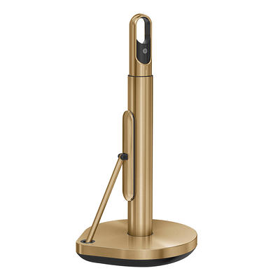 simplehuman Tension Arm Paper Towel Holder, Brass Stainless Steel, Gold