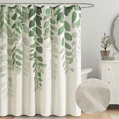  PakiInno Shower Curtain Sets 4 Piece Bathroom Decor Sets with  Rugs, Summer Eucalyptus Leaf Cotton Watercolor Greenery Fresh Spring  Waterproof Shower Curtain Non-Slip Rug with Hooks for Tub- : Home 