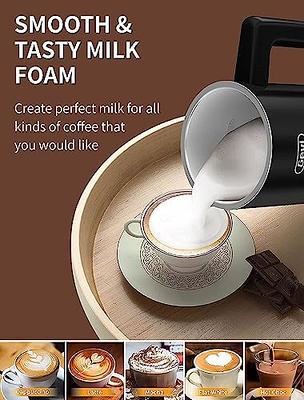 Simpletaste Milk Frother, 4-in-1 Electric Milk Steamer, Automatic Hot and Cold Foam Maker and Milk Warmer for Latte, Cappuccinos, Macchiato