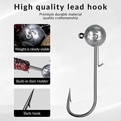 THKFISH Ball Jig Heads Lead Head Fishing Jigs Saltwater Freshwater