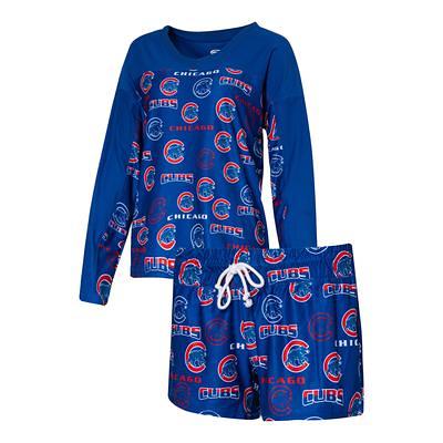 Concepts Sport Men's White and Royal Chicago Cubs Big and Tall Pinstripe  Sleep Set