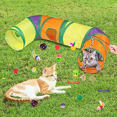 Double Head Cat Wand Toys w/Suction Cup Pet Cat Interactive Feather Indoor  Play