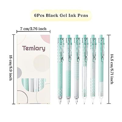 LOPURO Colored Gel Pens, 6Pcs Pastel Ink Colors Gel Ink Pens Rotation Cute  Quick Dry Ink Pen Aesthetic Fine Point 0.5mm Smooth Writing for Drawing