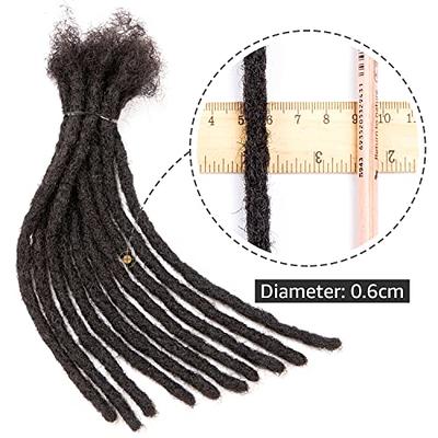 6 Inch 0.4cm Thickness Dreadlock Extensions Human Hair 60 Strands