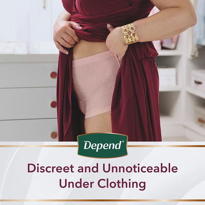 Depend FIT-FLEX Incontinence Underwear for Women, Maximum Absorbency,  Disposable, X Large, Blush, 48 Count (2 x24) : : Health & Personal  Care