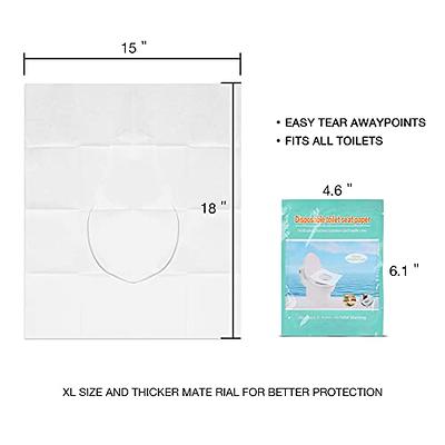 Toilet Seat Covers Disposable, 50-Count Flushable Paper Travel Toilet Seat  Covers for Adults and Kids Potty Training, Great Biodegrable Accessories  for Public Restrooms, Airplane, Camping - Yahoo Shopping