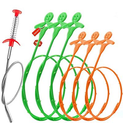 4Pcs 25 Inch Snake Hair Drain Cleaner Tool,Drain Clog Remover Tool for Sink  Tube