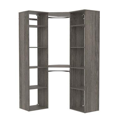 ClosetMaid Style+ Coastal Teak Hanging Wood Closet Corner System with (2)  16.97 in. W Towers, 2 Corner Shelves and 2 Corner Rods - Yahoo Shopping