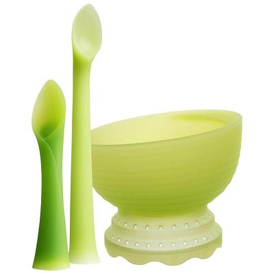 Olababy 3pc. First Training Steam Bowl and Spoon Set - Mint - Yahoo Shopping
