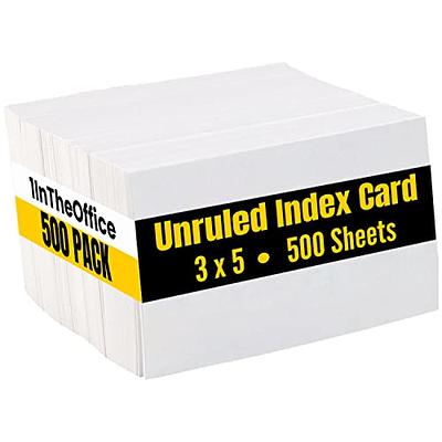 Oxford Blank Index Card, 3 x 5, Plain - 100 / Pack - White 