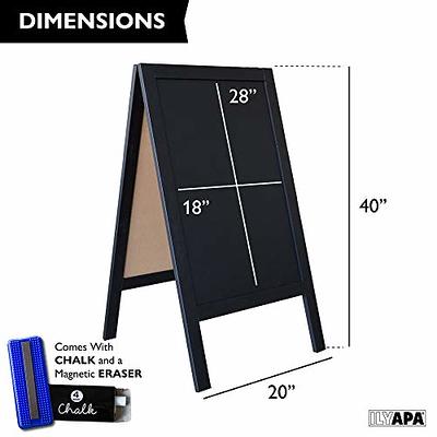 Rustic Magnetic A-Frame Chalkboard Sign/Extra Large 40 x 20 Free Standing  Chalkboard Easel/Sturdy Sidewalk Sign Sandwich Board/Outdoor A Frame Chalk  Board for Weddings & More! - Yahoo Shopping
