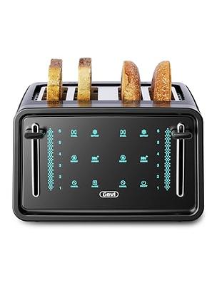 Geek Chef 4 Slice toaster, Best Rated Prime Retro Bagel Toaster with 6  Bread Shade Settings, 4 Extra Wide Slots, Defrost/Bagel/Cancel Function