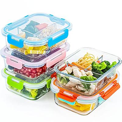 1 & 2 & 3 Compartment Glass Meal Prep Food Storage Containers with