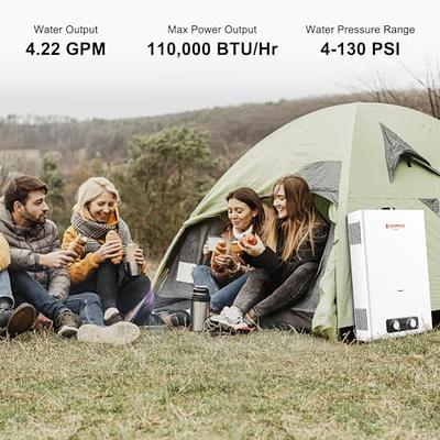 Camping Water Heater Portable, Camplux Outdooor Propane Gas Water
