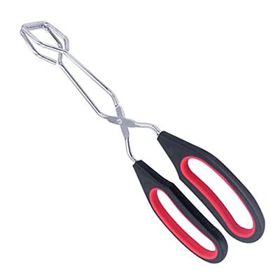 1pc Silicone Food Tongs, Simple Cooking Tongs With Slotted Silicone Tips  For Kitchen, Baking