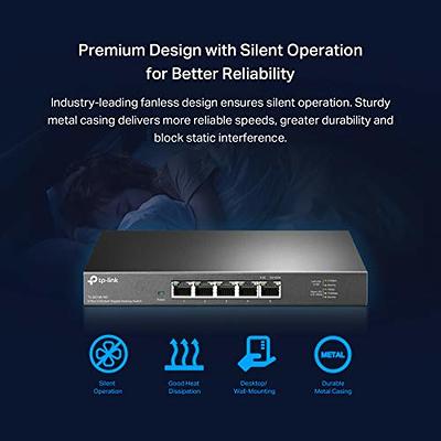 TP-Link 5 Port Gigabit Ethernet Network Switch - Ethernet Splitter, Plug &  Play, Fanless, Sturdy Metal w/ Shielded Ports, Traffic Optimization, Unmanaged