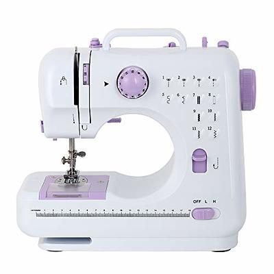 Mini Sewing Machine for Beginners, Adults and Kids, Sewing Machines with  Reverse Sewing and 12 Built-in Stitches, Portable Sewing Machine 