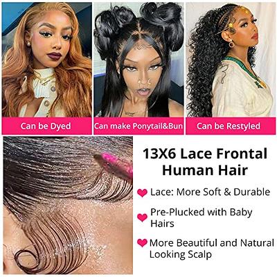  Hoyrhra 13x6 Body Wave Lace Front Wigs Human Hair Pre