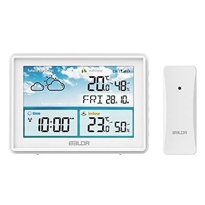 BALDR Digital Color Weather Station Wireless Indoor/Outdoor Thermometer  Forecast