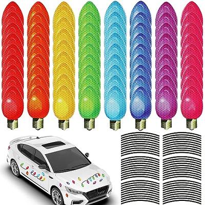 Reflective Light Bulb Magnet Sticker Set Christmas Car Refrigerator  Decoration