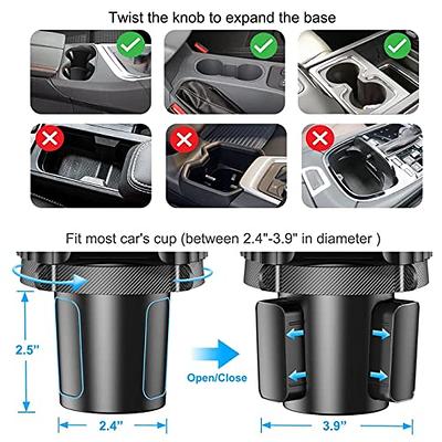 Pletmin Car Cup Holder Phone Mount: Universal Auto Cell Phone Stand with  Drink Expand Cup Holder for SUV, Automobile