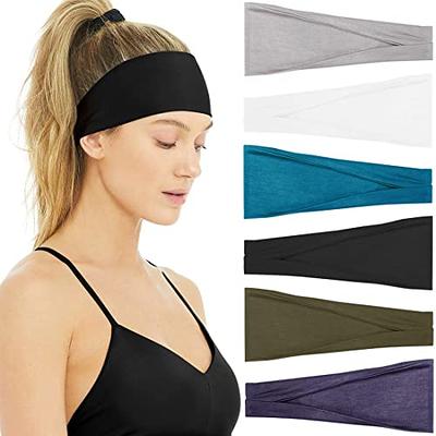 Huachi Women's Headbands Athletic Yoga Workout Sports Exercise Elastic Non  Slip Sweatbands Women Summer Cloth Hair Bands Plain Colors - Yahoo Shopping