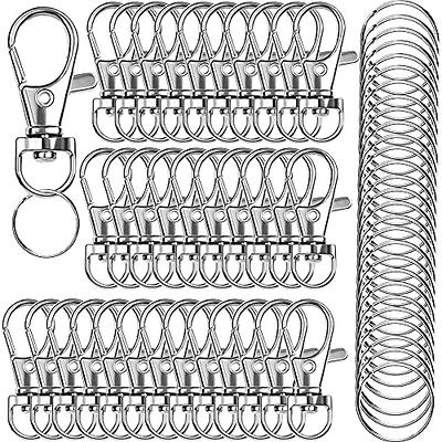 60 Sets Keychain Swivel Clips Key Chain Snap Hooks with Round Rings for  Keychains Lanyards Crafts 