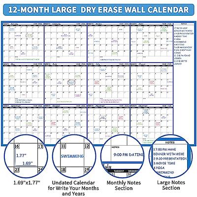 Goefun Acrylic Magnetic Calendar for Fridge Weekly Planner - Clear Set of 2  Dry Erase Board Calendar for Refrigerator, Glass Calendar Includes 6 Dry  Erase Markers with 3 Colors(17x12Inches) - Yahoo Shopping