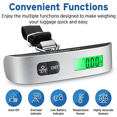 WEIGHING SCALES SUITCASE BAG NEW 50KG DIGITAL TRAVEL PORTABLE HANDHELD  LUGGAGE