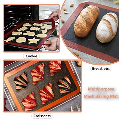 Silicone Baking Mats-Non Stick Cookie Sheet Macaron Mat Liner for Bake Pans  & Rolling,Perfect Bakeware For Bread Making Pastry Cake Brioche Pizza