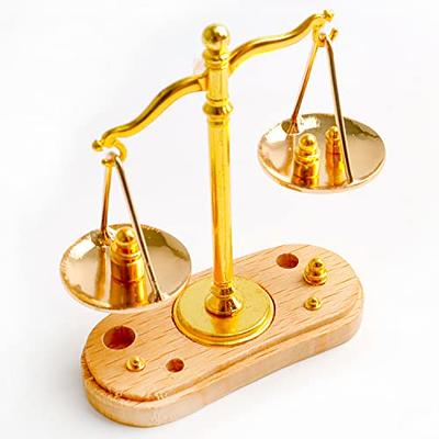 Small Brass Weight Scale Toy Scale Justice Scale Retro Balance Scale Weight