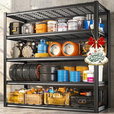 REIBII 55.2''W Storage Shelves 2500LBS Wire Shelving Unit with Wheels Heavy  Duty Metal Shelves for Storage Adjustable Garage Storage Rack Pantry Shelf  Kitchen Shelving, 75.3 H X 55.2''W X 23.6 D 