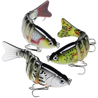  Fishing Lures, Full-Size Multi Jointed Swimbait Slow Sinking  Segmented Bass Fishing Lure, Swimming Fishing Lure Freshwater Or Saltwater Perch  Pike Walleye Bass Lures, Ideal Fishing Gifts