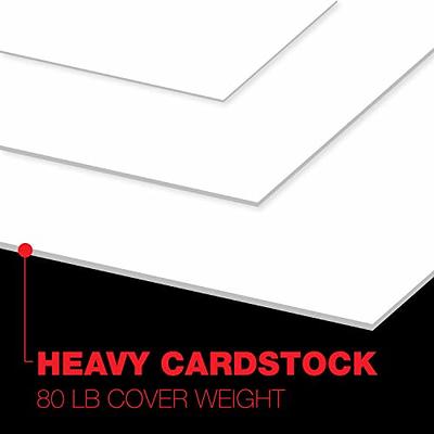 8.5 x 11 Blank White Cardstock Paper, 80lb Cover (216gsm), 100 Sheets