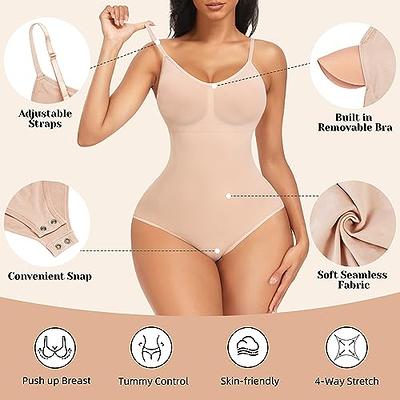 Shapewear Bodysuit with Built in Bra Body Shaper for Women Tummy Control  One Piece Shapewear with Bra Bodysuit for Women