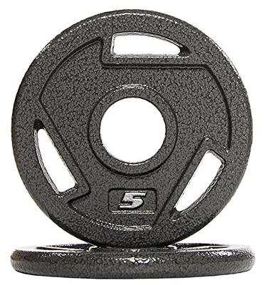 Balancefrom Olympic 2-Inch Cast Iron Plate Weight Plate for Strength Training and Weightlifting, 5-Pound, Single